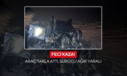 Kontrolden çıkan araç hurdaya döndü! Sürücü yaşam mücadelesi veriyor...
