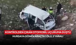 Kontrolden çıkan otomobil uçuruma düştü: Hurdaya dönen araçta 1 ölü, 2 yaralı