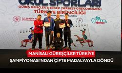 Manisalı güreşçiler Türkiye Şampiyonası’ndan çifte madalyayla döndü