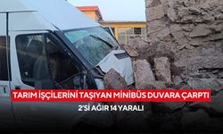Minibüs bahçe duvarına çarptı, işçiler yola savruldu! Çok sayıda yaralı var