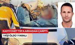 Beton yüklü tıra çarpan kamyonet hurdaya döndü: 1 ölü, 1 yaralı