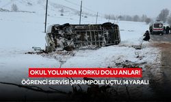 Okul yolunda korku dolu anlar! Öğrenci servisi şarampole uçtu, 14 yaralı
