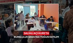 Salihli Açı Kurs’ta bursluluk sınavına yoğun katılım