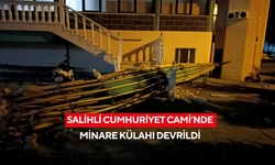 Cumhuriyet Cami’nde Minare Külahı Devrildi