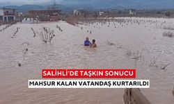Salihli’de taşkın sonucu mahsur kalan vatandaş kurtarıldı