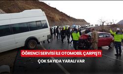 Öğrenci servisi ile otomobil çarpıştı: Çok sayıda yaralı var