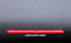 Türkiye’nin en kurak ilçesinde kar sürprizi! Lapa lapa yağdı