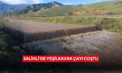 Salihli’de yağış bereketi: Yeşilkavak Çayı coştu