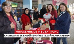 Yunusemre’de sevgi el emeğiyle buluştu... 14 Şubat’a özel kadın el emeği pazarı yoğun ilgi gördü