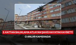 Psikolojik sorunları olduğu iddia edilen şahıs, 5. kattan balıklama atlayan şahıs hayatını kaybetti; o anlar kamerada!
