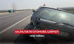 Salihli’de iki otomobil çarpıştı: 1 kişi yaralı