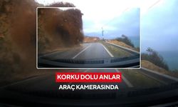 Karayolunda heyelan: Seyir halindeki araç toprak altında kaldı, o anlar kamerada