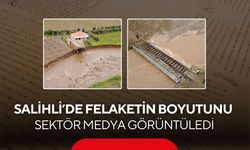 Salihli’de yağış felaketinin boyutunu Sektör Medya dron ile görüntüledi