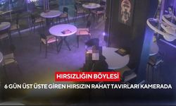 “Burası benim evim” der gibi! 6 gün boyunca aynı kafeye girip yedi, içti, ısıtıcı karşısında yattı, televizyon izledi...