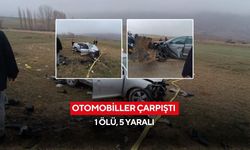 Otomobiller çarpıştı: 1 ölü, 5 yaralı