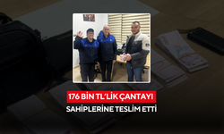 İçinde 176 bin lira olan çantayı sahiplerine teslim etti