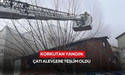 Korkutan yangın: Çatı alevlere teslim oldu