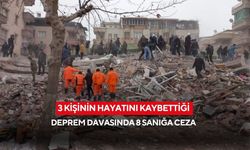 3 Kişinin hayatını kaybettiği deprem davasında 8 sanığa ceza