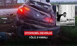 Otomobil devrildi: 1 ölü, 5 yaralı
