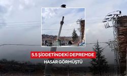 5.5 şiddetindeki depremde hasar görmüştü, kontrollü şekilde yıkıldı
