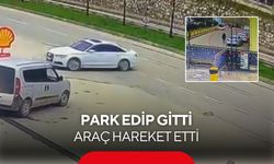 El freni çekilmeyince dehşet yaşandı! Park halindeki araç ana yola fırladı...