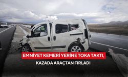 Emniyet kemeri yerine toka taktı, kazada araçtan fırladı