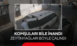 Bir anda ortadan kayboldular! Zeytinyağı dolandırıcılığı kamerada...