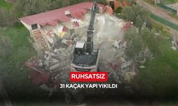 Ruhsatsız 31 kaçak yapı yıkıldı