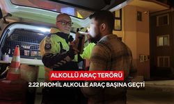 Gece yarısı tehlike yarattı... Alkollü sürücü 2.22 promil alkollü yakalandı, ehliyeti 6 ay alındı...