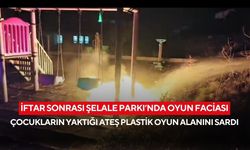 İftar sonrası çocukların yaktığı ateş parkı alev yopuna çevirdi, itfaiye son anda müdahale etti...