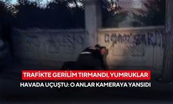 Trafikte gerilim tırmandı, yumruklar havada uçuştu: O anlar kameraya yansıdı