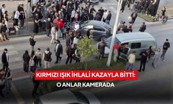 Kırmızı ışık ihlali kazayla bitti: O anlar kamerada