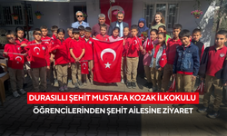 Durasıllı Şehit Mustafa Kozak İlkokulu öğrencilerinden şehit ailesine ziyaret