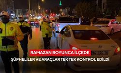 Polis 10 noktada şok uygulama gerçekleştirdi... Ramazan boyunca ilçede şüpheliler ve araçlar tek tek kontrol edildi...
