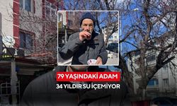 79 yaşındaki adam 34 yıldır su içemiyor
