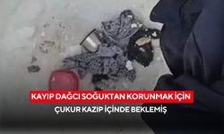 Arama kurtarma çalışmaları devam ediyor… Soğuktan korunmak için çukur kazıp içinde beklemiş