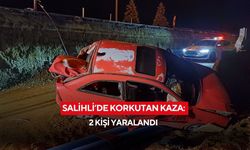 Salihli’de korkutan kaza: 2 kişi yaralandı