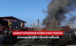 Sanayi sitesindeki iş yerinden yükselen dumanlar paniğe neden oldu...