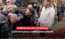 Seyyar satıcı zabıta memuruna tekme ve yumruklarla saldırdı | O anlar cep telefonuna yansıdı...