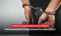 Türkiye genelinde suç ve örgüt propagandasına karşı operasyon: 358 gözaltı