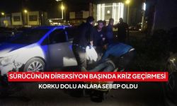 Sürücünün direksiyon başında kriz geçirmesi korku dolu anlara sebep oldu! Otomobil park halindeki araçlara çarparak durabildi...
