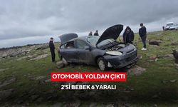 Otomobil yoldan çıktı: 2'si bebek 6 yaralı