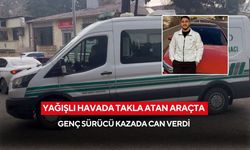 Yağışlı havada takla atan araçta genç sürücü kazada can verdi
