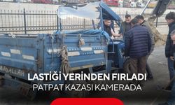 Yolda seyir halindeyken lastik koptu! Patpat takla attı...