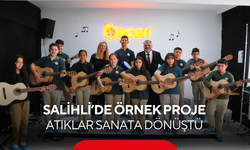 Salihli’de örnek proje… Geri dönüşümle sanat ve müzik eğitimi