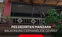 Balkonda çamaşır gibi silah astı... Görenler gözlerine inanamadı..