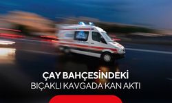 Çay bahçesindeki bıçaklı kavgada kan aktı