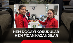 Hem doğayı korudular hem fidan kazandılar