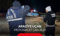 Araziye uçan motosiklet can aldı