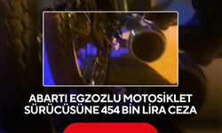 Abartı egzozlu motosiklet sürücüsüne rekor ceza